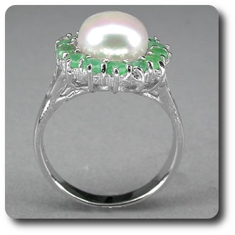 Pearl & Emerald Ring