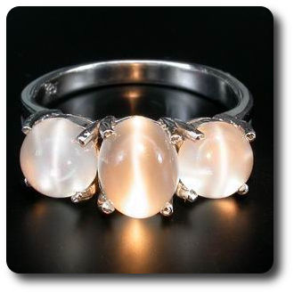 White Moonstone Ring