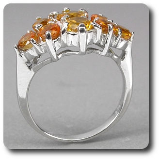 YELLOW CITRINE & SAPPHIRE RING