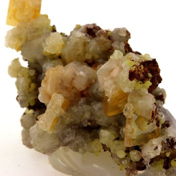 Wulfenite, Mimetite, Adamite. 80.8 ct.