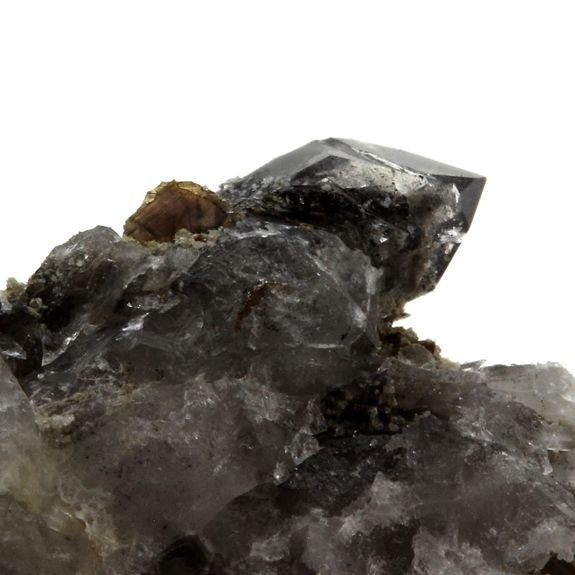 Brookite + Quartz gris. 108.8 ct.