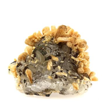 Fluorite + Stilbite.