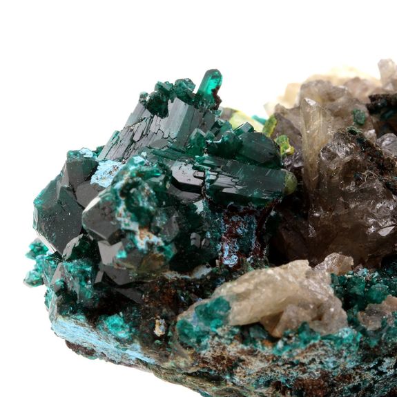 Dioptase + Cerusite.