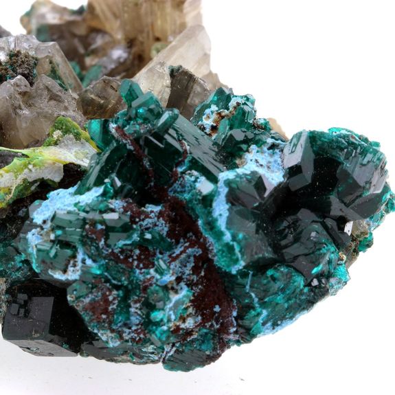 Dioptase + Cerusite.