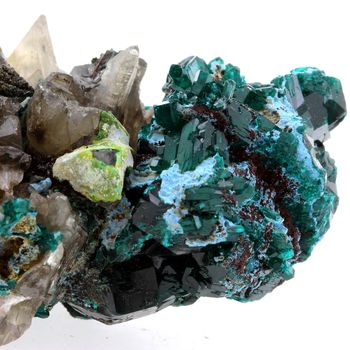 Dioptase + Cerusite.