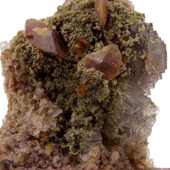 Wulfenite, Mimetite, Fluorite. 148.9 ct.