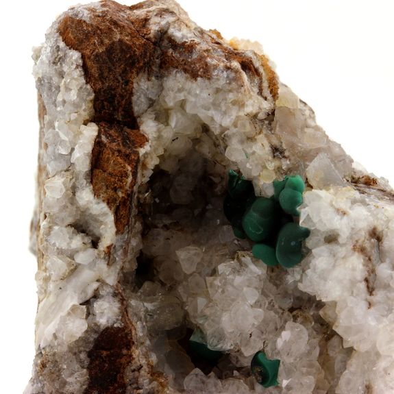 Malachite + Quartz. 1405.1 ct.