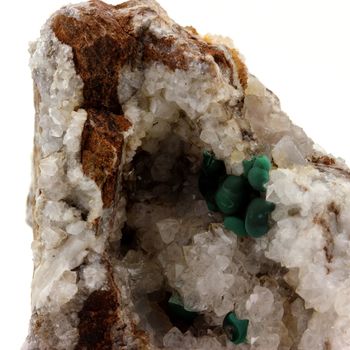 Malachite + Quartz. 1405.1 ct.