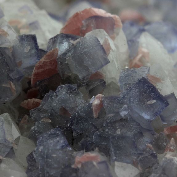 Rhodochrosite + Fluorite.