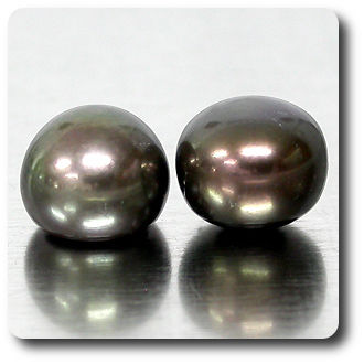 12.90 cts LOT DE 2 PERLE NOIRE