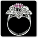 RUBY & MARCASITE RING