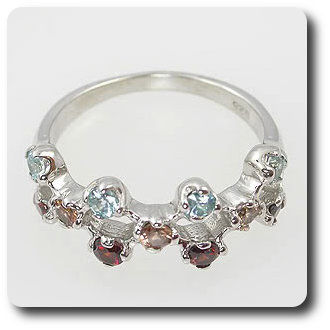 MULTICOLOR ZIRCON RING