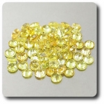 3.43 cts LOT DE 60 SAPHIR JAUNE .VS-SI1