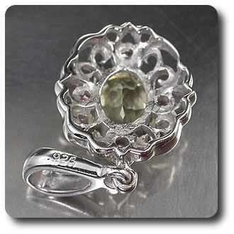 YELLOW LABRADORITE & TOURMALINE PENDANT