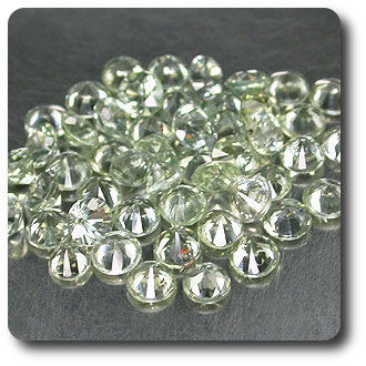 4.10CT. 50 pcs GREEN SAPPHIRE . VS-SI1