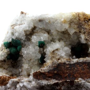 Malachite + Quartz. 1405.1 ct.