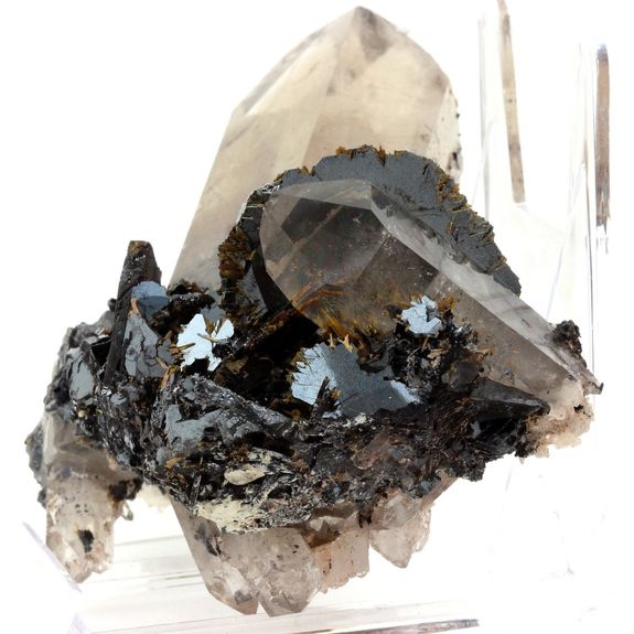 Quartz, Hematite, Rutile.