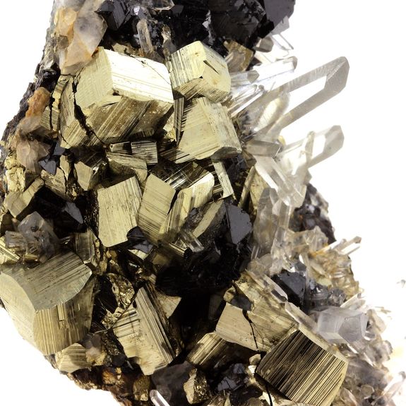 Pyrite + Quartz + Sphalerite. 1270.0 ct.