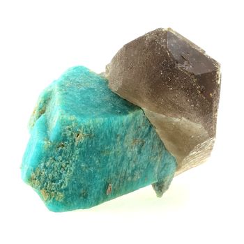 Amazonite + Smoky Quartz.