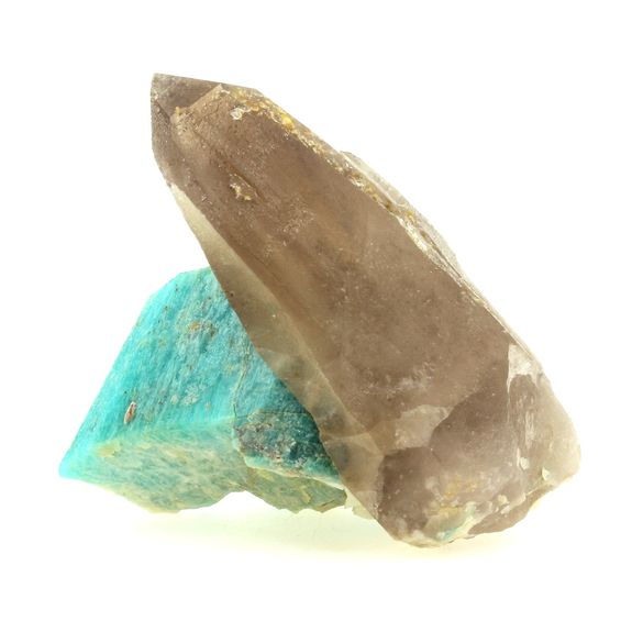 Amazonite + Smoky Quartz.