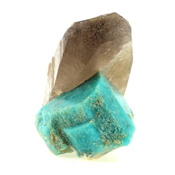 Amazonite + Smoky Quartz.