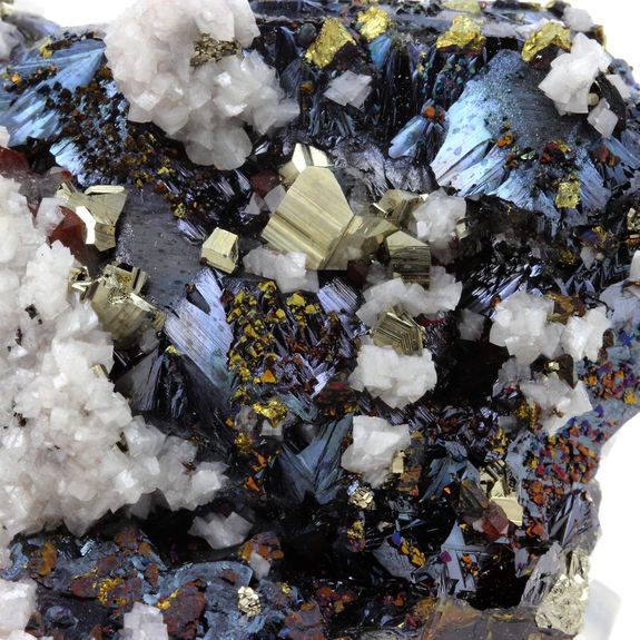 Sphalerite, Dolomite, Pyrite, Chalcopyrite.