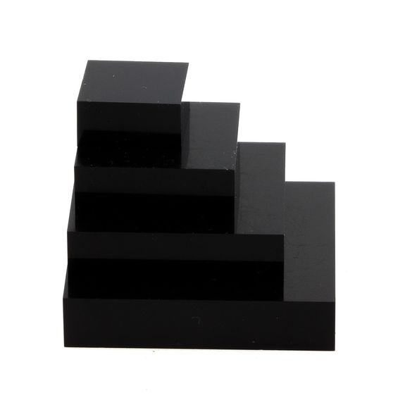 Stand Acrylic Holder for Minerals. 10 pcs. Black