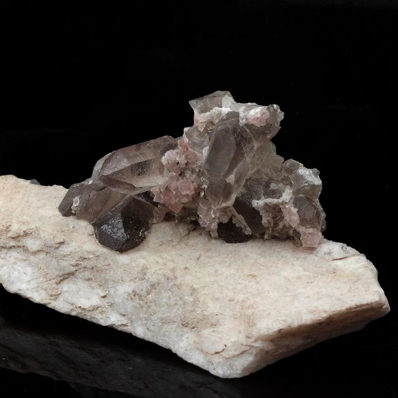 Fluorite rose, Calcite, Quartz. 296.7 ct.