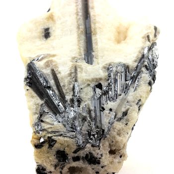 Stibnite + Calcite. 6023.5 ct ( 1.2 kg).