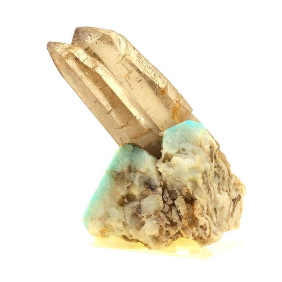 Amazonite + Quartz Fumé. 671.5 ct.