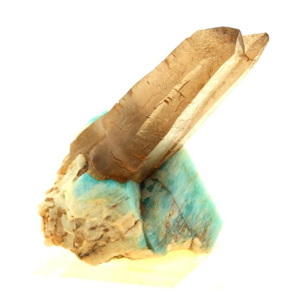 Amazonite + Quartz Fumé. 671.5 ct.
