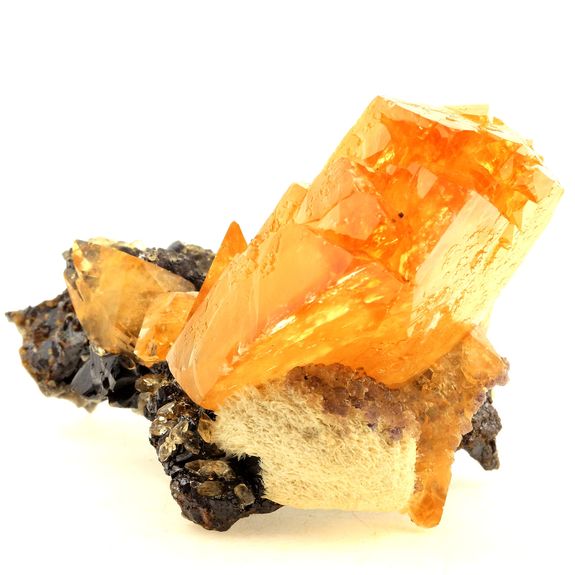 Calcite + Sphalerite. 2237.0 ct.