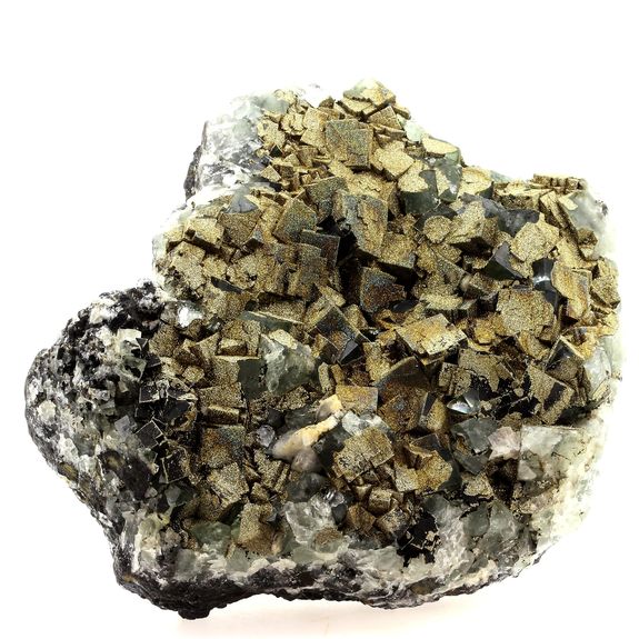 Fluorite + Pyrite.