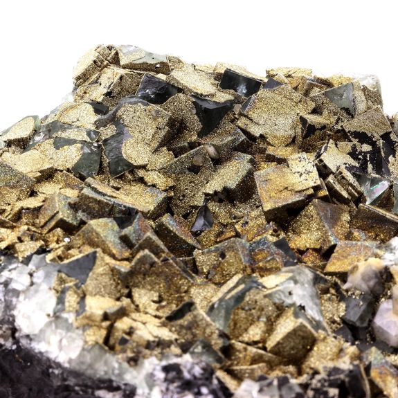 Fluorite + Pyrite.