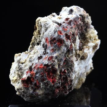 Cinabre (Cinnabar) sur Baryte. 371.0 ct.