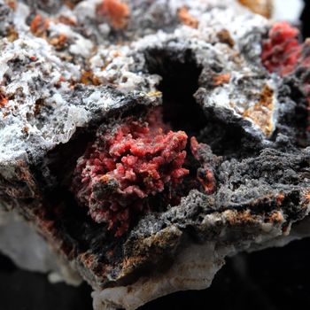 Cinnabar, Baryte.
