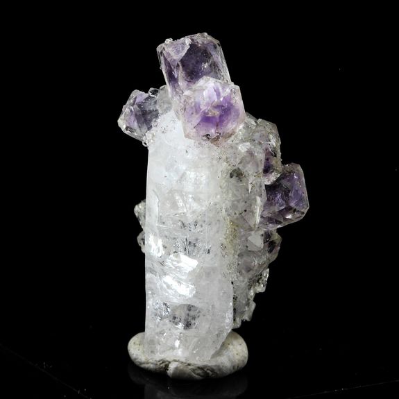 Amethyst on Danburite.