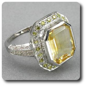 YELLOW CITRINE RING