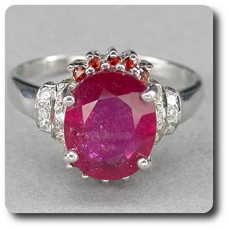 PINK RED RUBY RING
