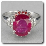 PINK RED RUBY RING
