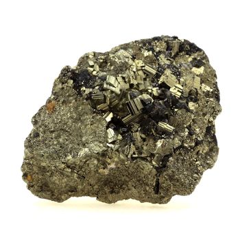 Pyrite + Sphalerite + Calcite.