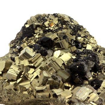 Pyrite + Sphalerite + Calcite.