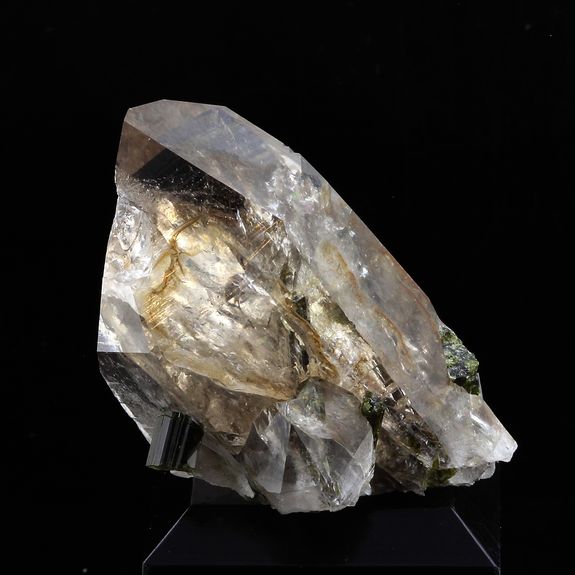 Quartz fumé + Epidote. 138.0 ct.