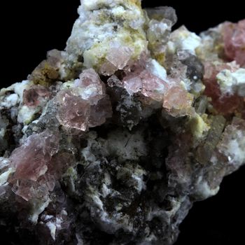 Fluorite rose + Quartz fumé. 127.0 ct.