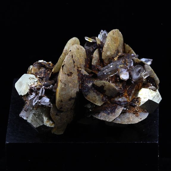 Siderite, Quartz, Pyrite.
