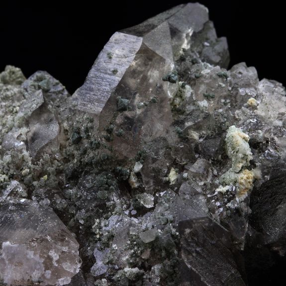 Smoky quartz + Pink Fluorite.