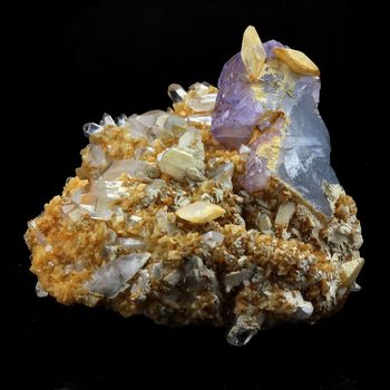 Fluorite + Calcite + Quartz.
