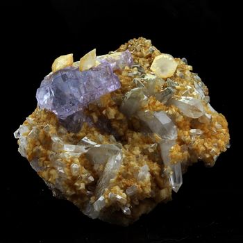 Fluorite + Calcite + Quartz.