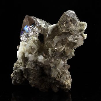 Smoky quartz with Chlorite + Adularia.