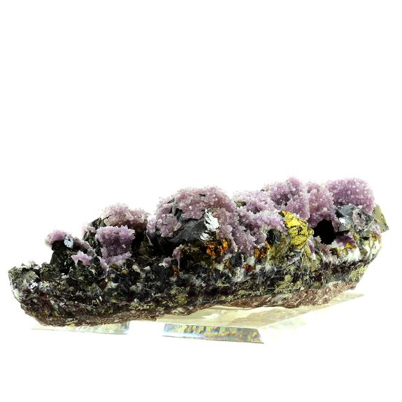 Quartz Amethyste, Chalcopyrite, Sphalerite. 4497.0 ct.